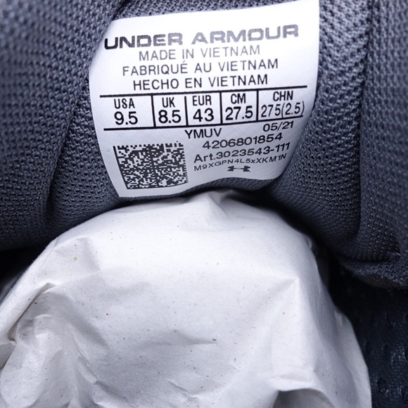 NEW Under Armour HOVR Sonic 4 Running Shoes 3023543-111 Pitch Gray - Picture 6 of 9